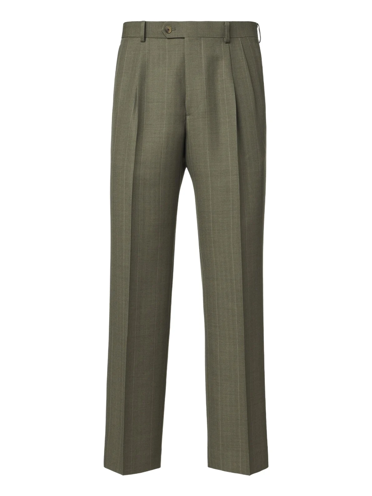 Chalk stripe wool straight pants