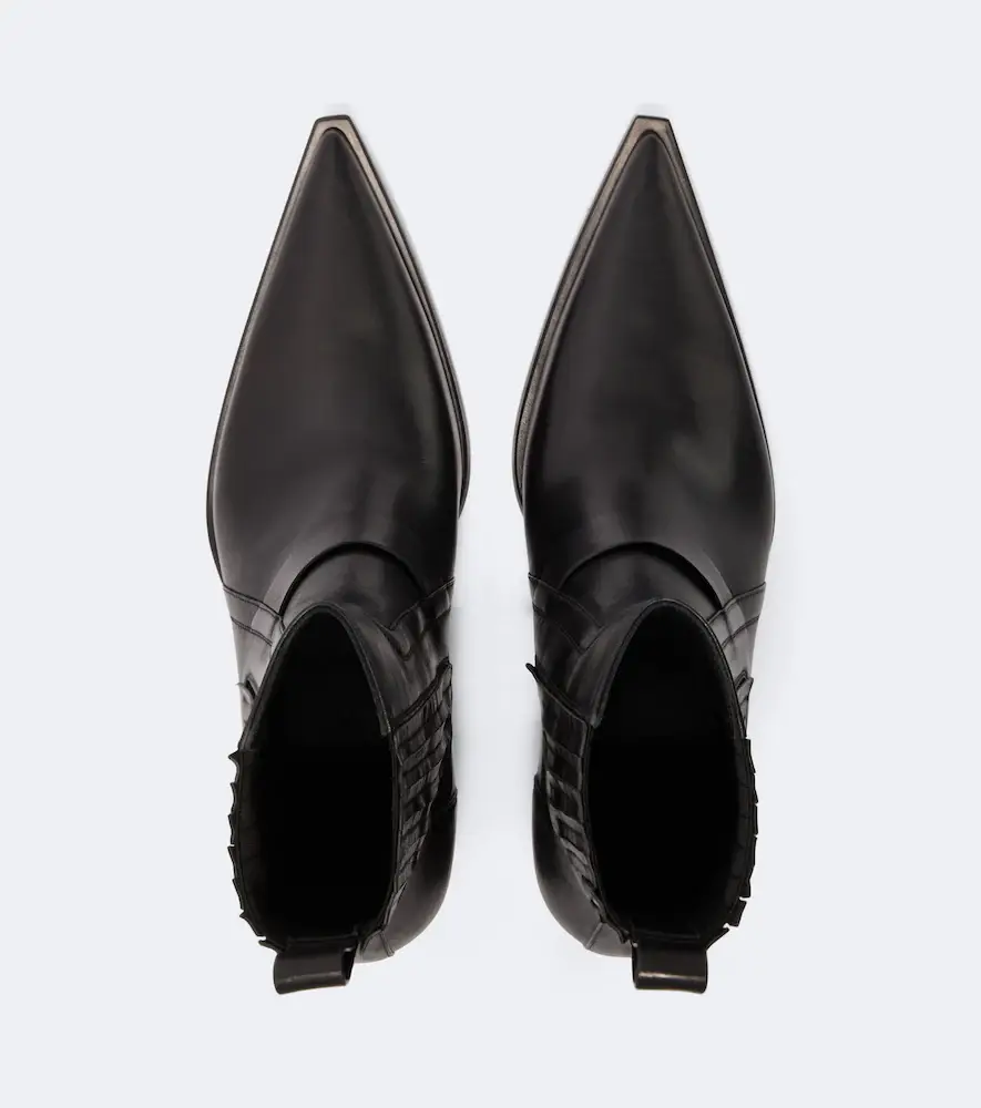 Rick Owens Pointed Silver leather ankle boots | Thumbnail 3 Rick Owens Pointed Silver leather ankle boots | Thumbnail 3