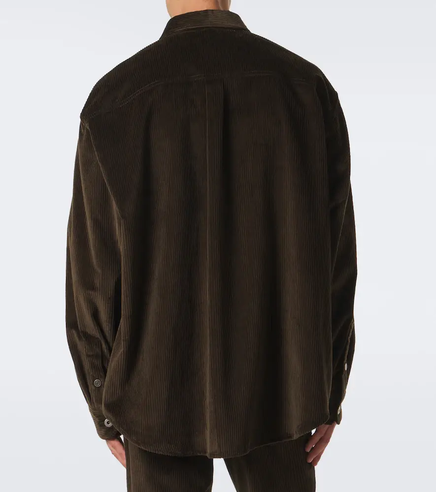 Loewe Leather-trimmed cotton corduroy shirt | Thumbnail 5 Loewe Leather-trimmed cotton corduroy shirt | Thumbnail 5