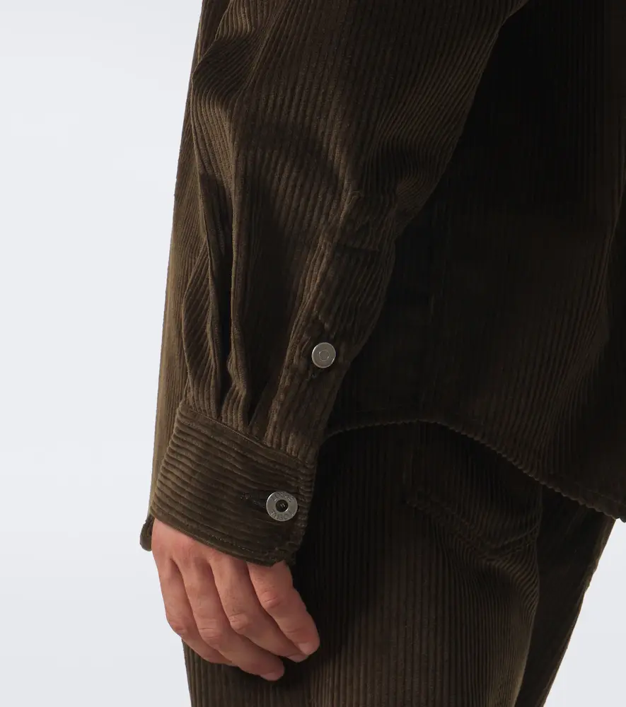 Loewe Leather-trimmed cotton corduroy shirt | Thumbnail 6 Loewe Leather-trimmed cotton corduroy shirt | Thumbnail 6