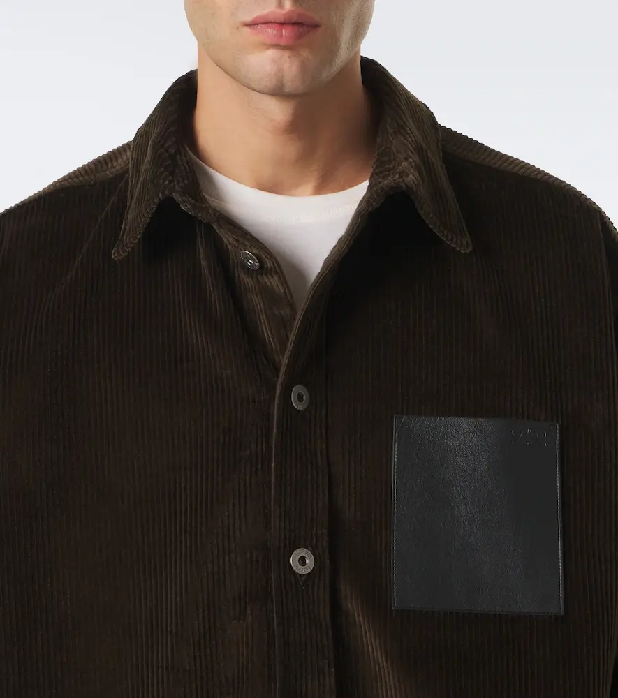 Loewe Leather-trimmed cotton corduroy shirt | Thumbnail 7 Loewe Leather-trimmed cotton corduroy shirt | Thumbnail 7