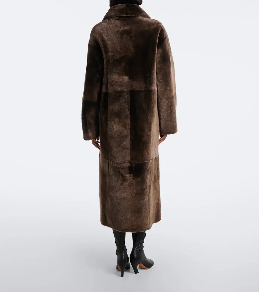 Yves Salomon Double-breasted shearling coat | Thumbnail 4 Yves Salomon Double-breasted shearling coat | Thumbnail 4