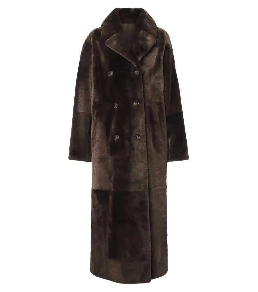 Double-breasted shearling coat Double-breasted shearling coat
