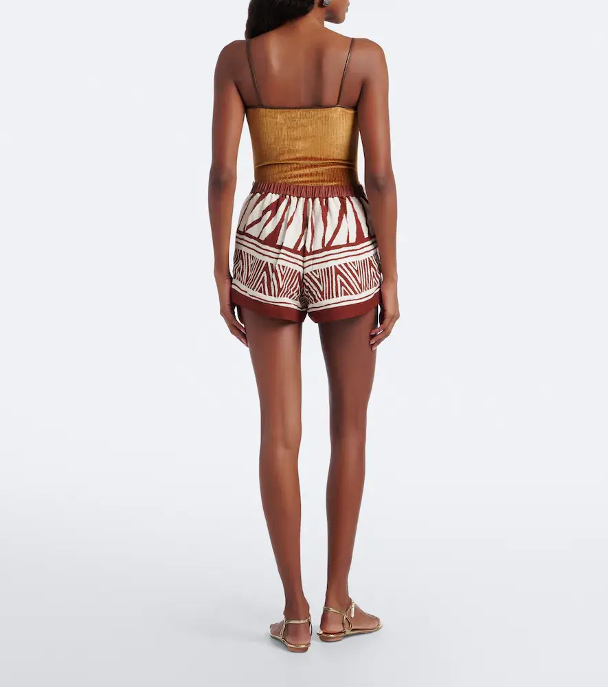 Jacques Wei Leather-trimmed printed shorts | Thumbnail 5 Jacques Wei Leather-trimmed printed shorts | Thumbnail 5
