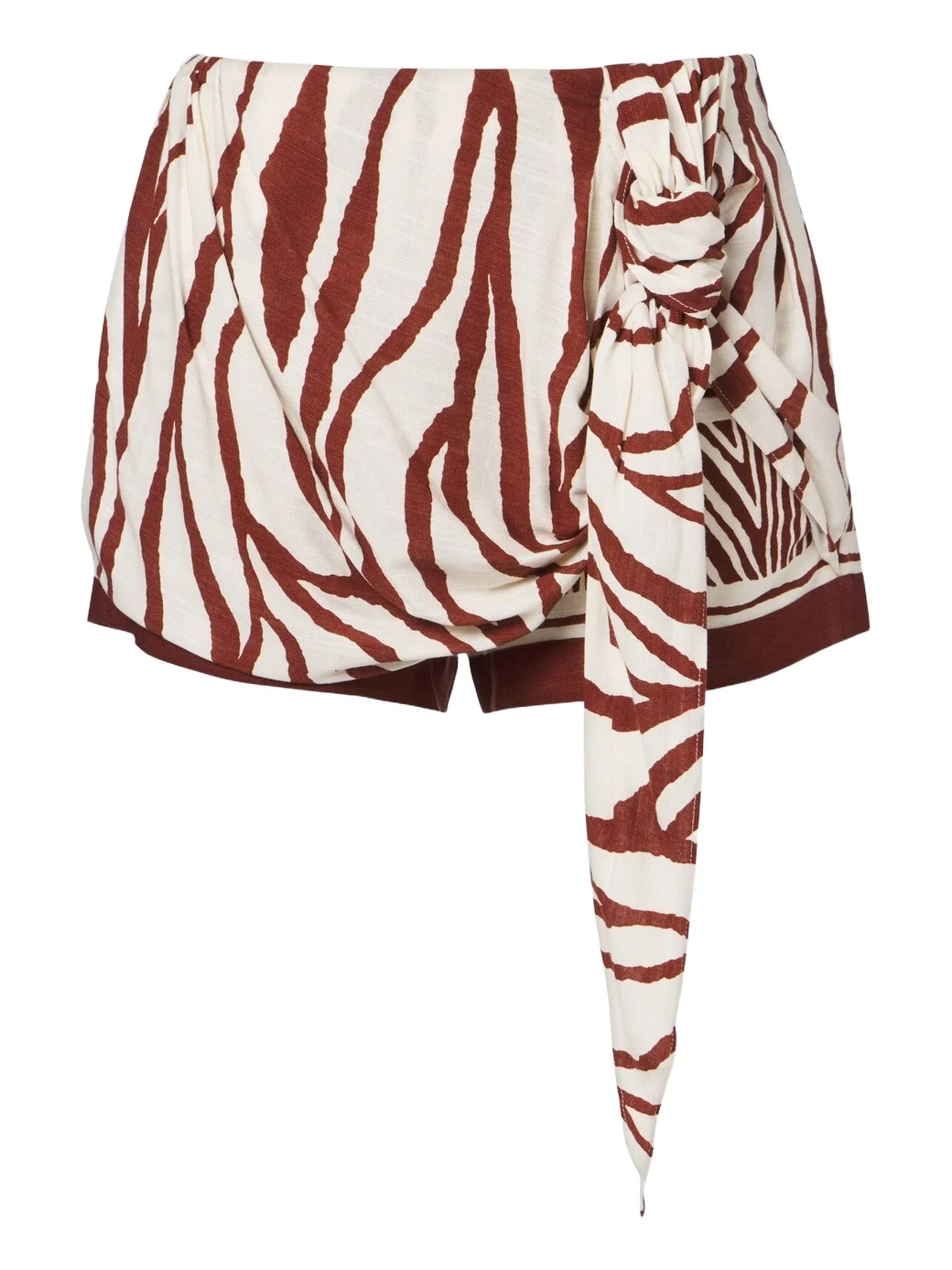 Jacques Wei Leather-trimmed printed shorts