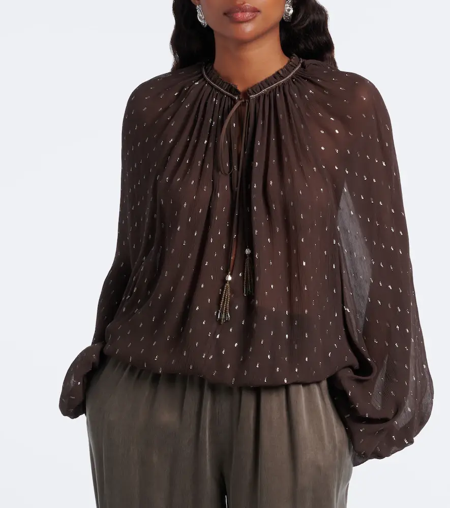Jacques Wei Embellished sheer blouse | Thumbnail 4