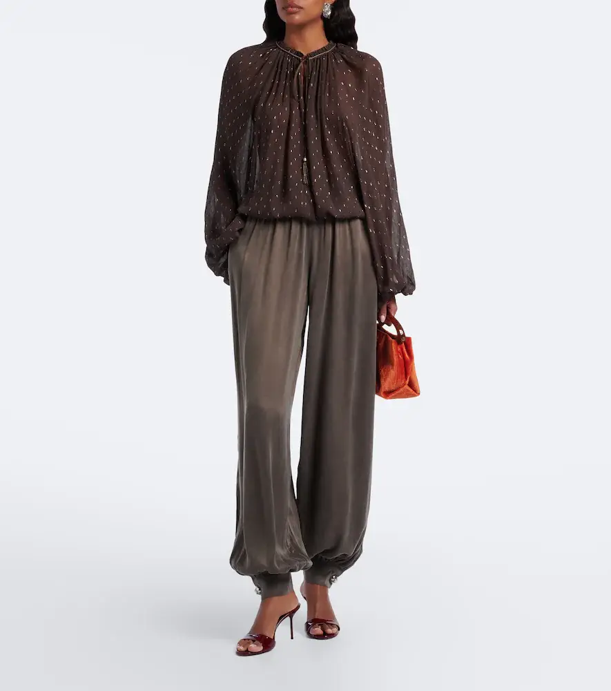 Jacques Wei Embellished sheer blouse | Thumbnail 6