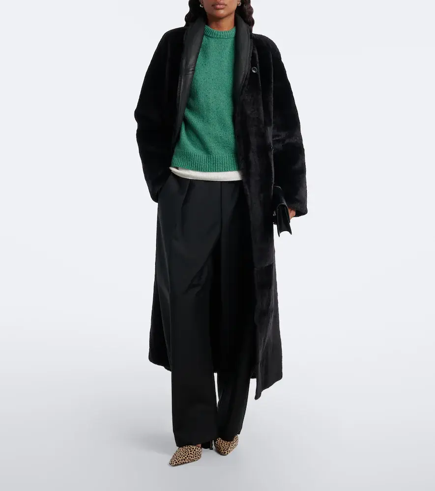 Yves Salomon Reversible shearling and leather coat | Thumbnail 6 Yves Salomon Reversible shearling and leather coat | Thumbnail 6