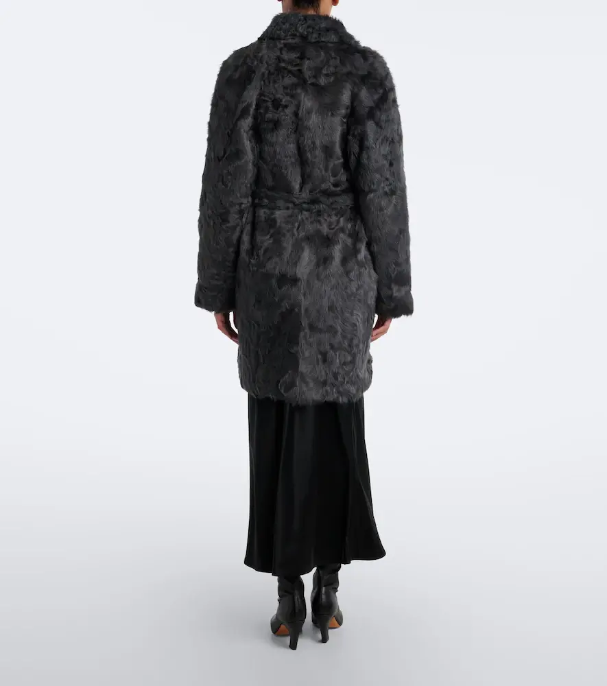 Yves Salomon Shearling wrap coat | Thumbnail 3