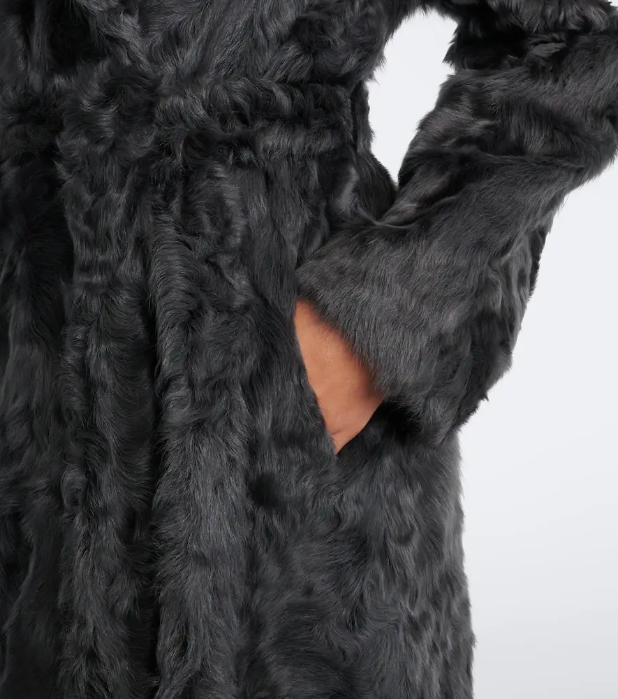 Yves Salomon Shearling wrap coat | Thumbnail 4