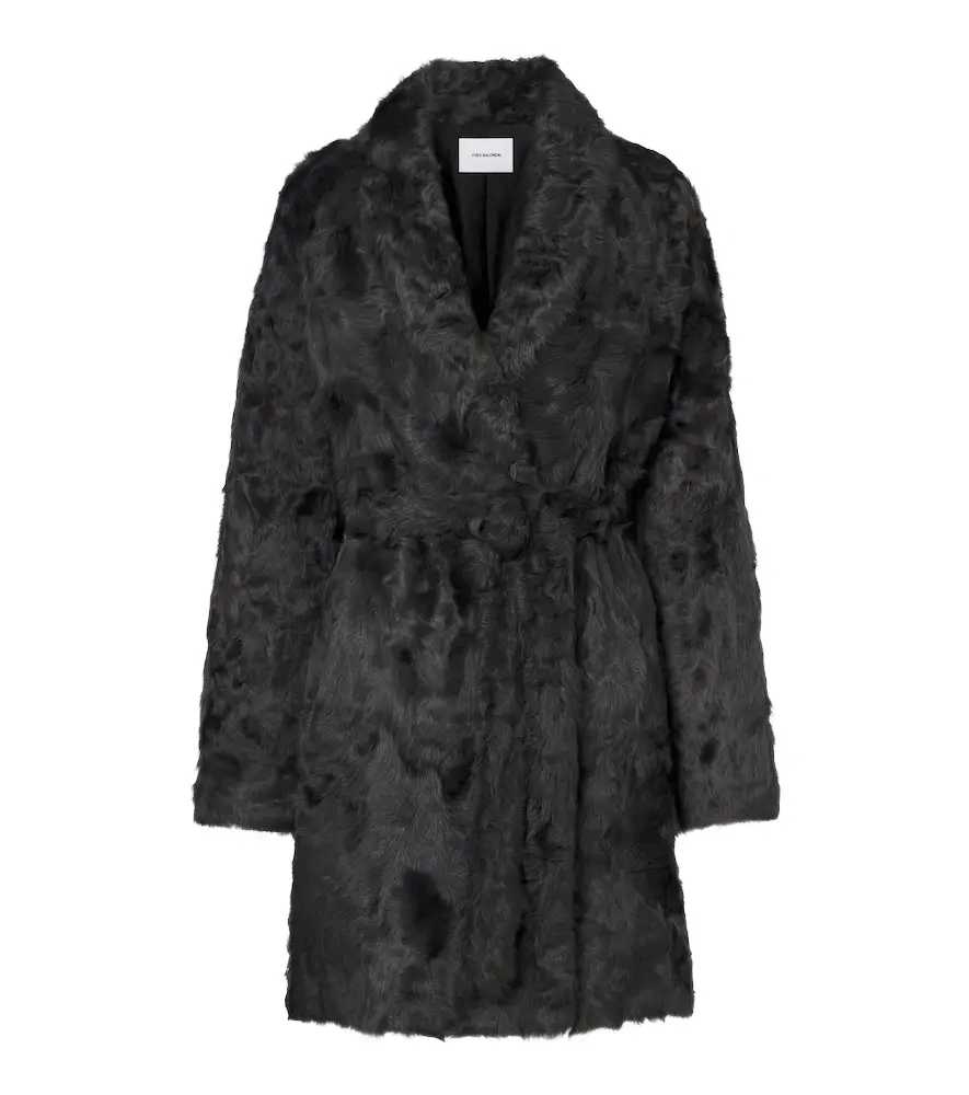 Shearling wrap coat Shearling wrap coat