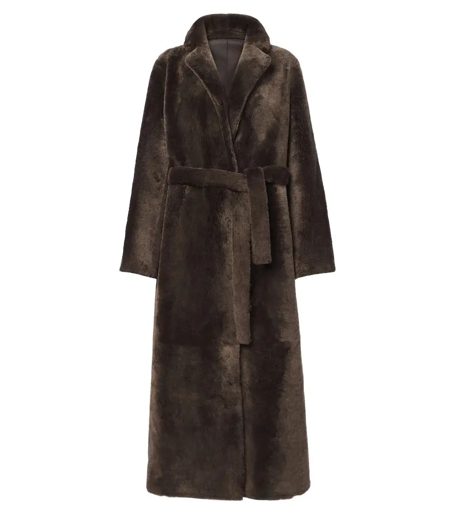 Reversible shearling and leather coat Reversible shearling and leather coat