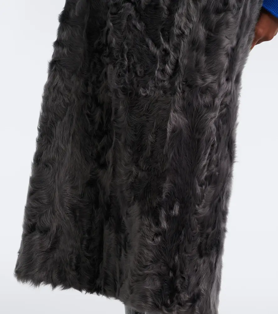 Yves Salomon Shearling midi skirt | Thumbnail 3