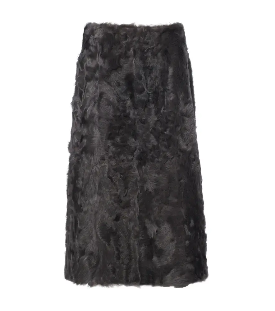 Shearling midi skirt Shearling midi skirt