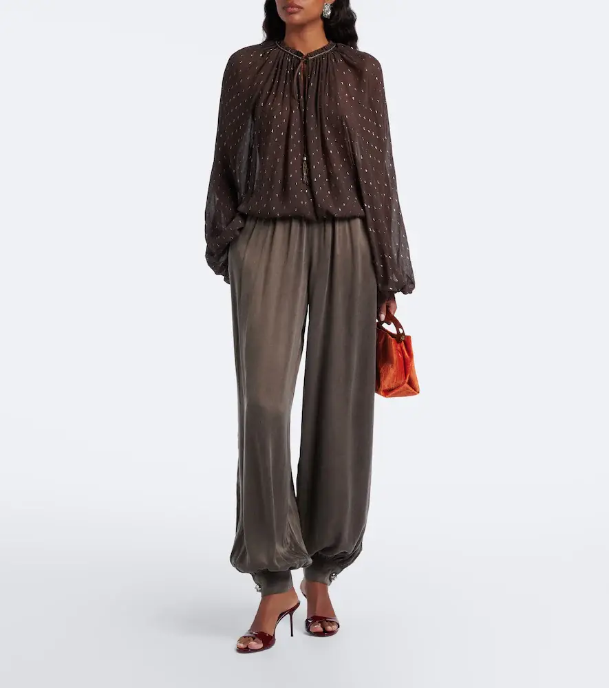 Jacques Wei Leather-trimmed balloon pants | Thumbnail 2 Jacques Wei Leather-trimmed balloon pants | Thumbnail 2