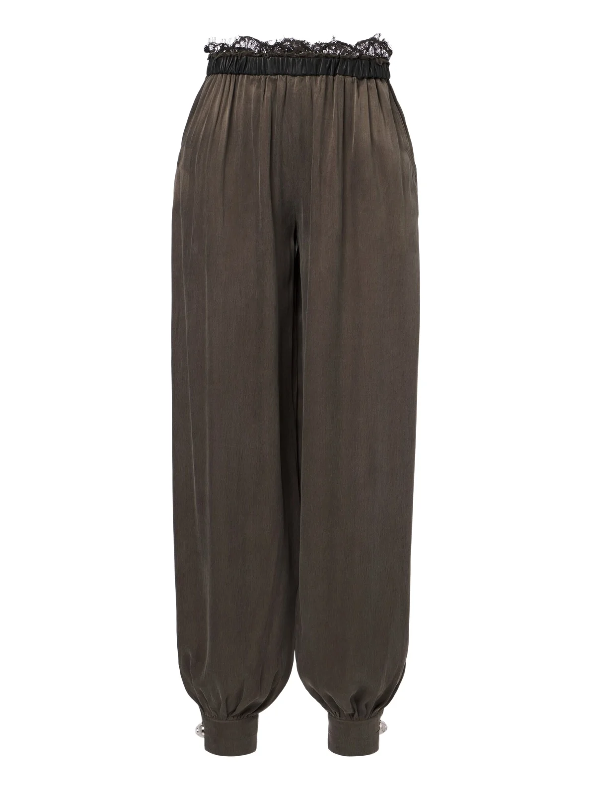 Jacques Wei Leather-trimmed balloon pants