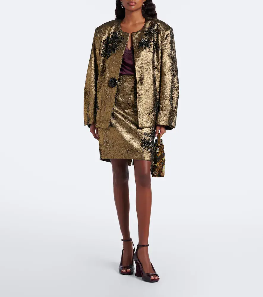 Jacques Wei Embellished brocade blazer | Thumbnail 4