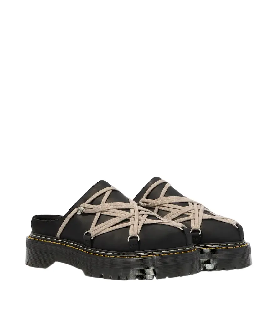 Rick Owens x Dr. Martens Quad leather mules