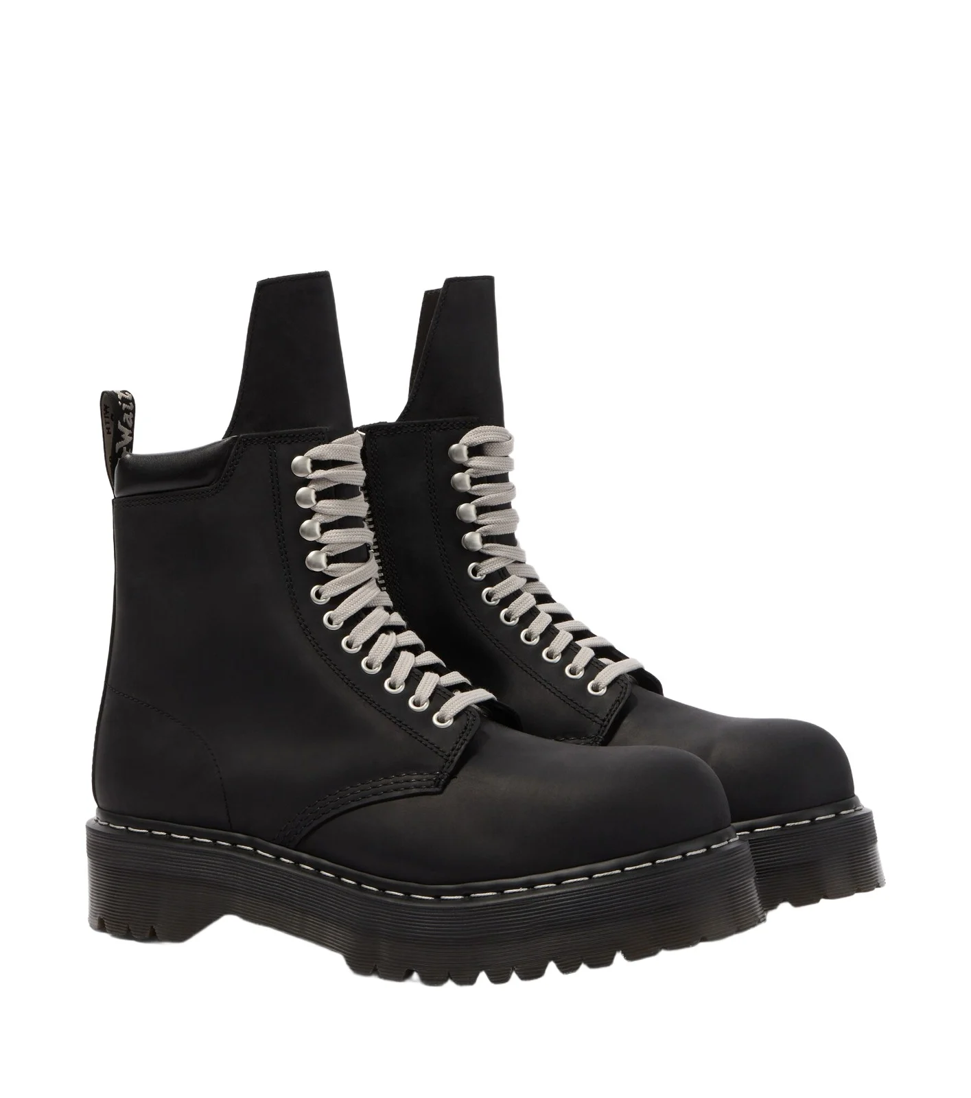 Rick Owens x Dr. Martens Quad leather platform ankle boots