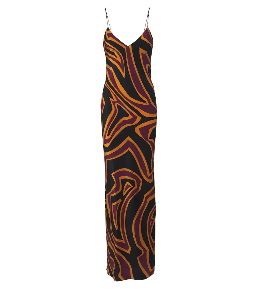 PUCCI Labirinto silk crêpe de chine slip dress
