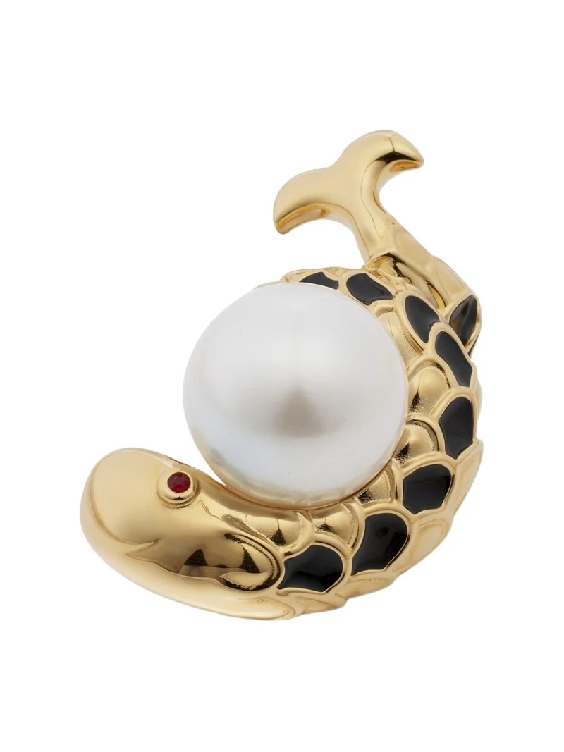 PUCCI Fish embellished enamel ring