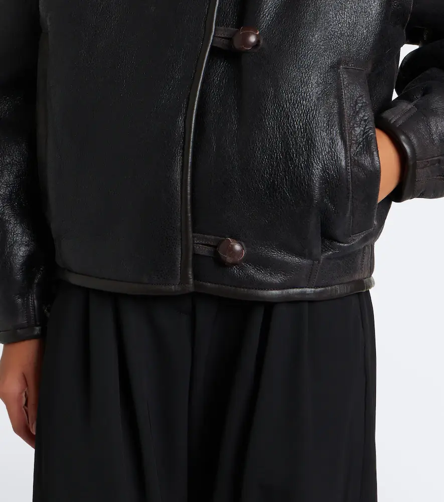 Isabel Marant Charina shearling-trimmed leather jacket | Thumbnail 7 Isabel Marant Charina shearling-trimmed leather jacket | Thumbnail 7