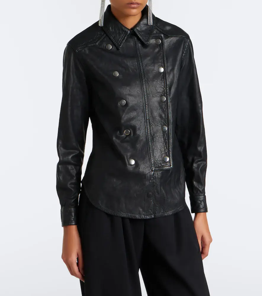 Isabel Marant Valdy leather shirt | Thumbnail 4 Isabel Marant Valdy leather shirt | Thumbnail 4
