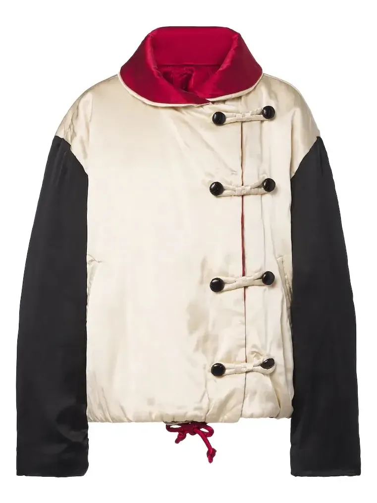 Bleza reversible silk satin jacket