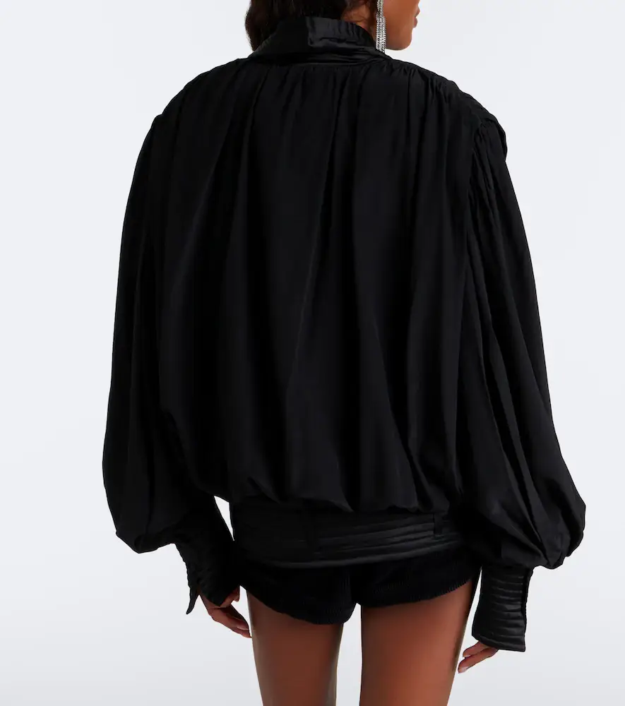Isabel Marant Diljane draped silk crêpe de chine jacket | Thumbnail 3 Isabel Marant Diljane draped silk crêpe de chine jacket | Thumbnail 3