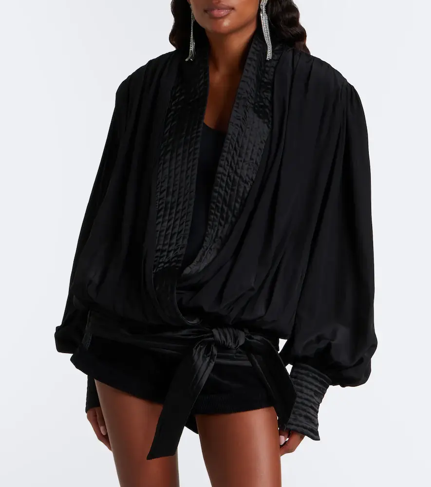 Isabel Marant Diljane draped silk crêpe de chine jacket | Thumbnail 5 Isabel Marant Diljane draped silk crêpe de chine jacket | Thumbnail 5