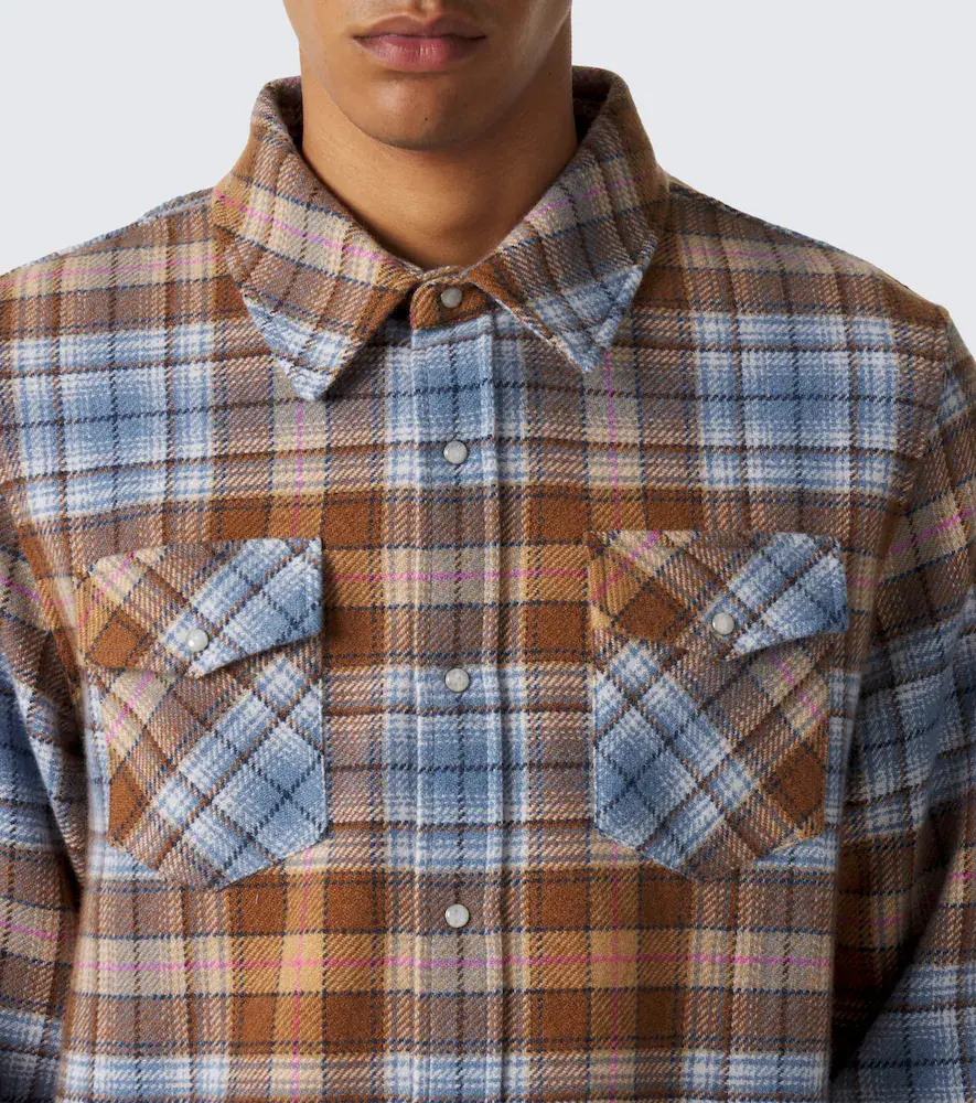 God’s True Cashmere Nomad plaid cashmere shirt with moonstones | Thumbnail 2 God’s True Cashmere Nomad plaid cashmere shirt with moonstones | Thumbnail 2