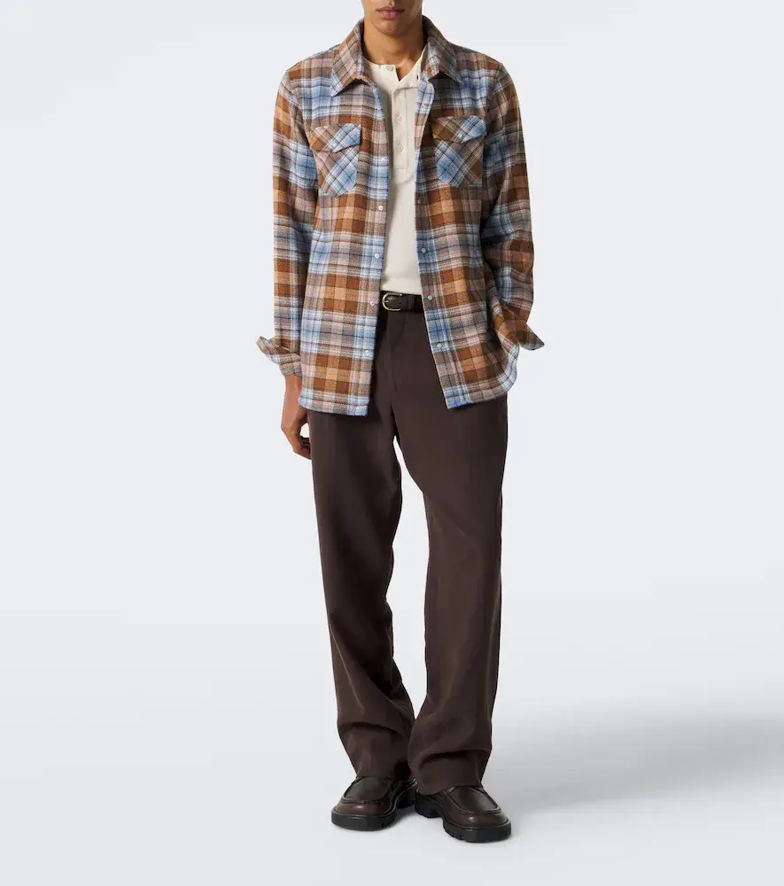 God’s True Cashmere Nomad plaid cashmere shirt with moonstones | Thumbnail 4 God’s True Cashmere Nomad plaid cashmere shirt with moonstones | Thumbnail 4