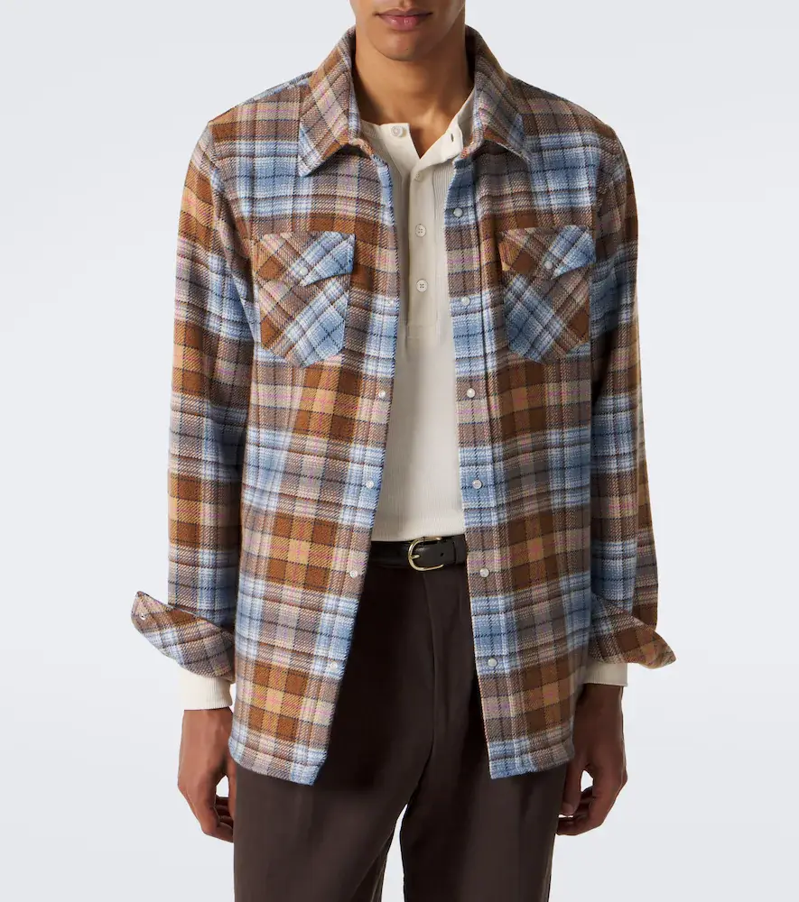 God’s True Cashmere Nomad plaid cashmere shirt with moonstones | Thumbnail 6 God’s True Cashmere Nomad plaid cashmere shirt with moonstones | Thumbnail 6