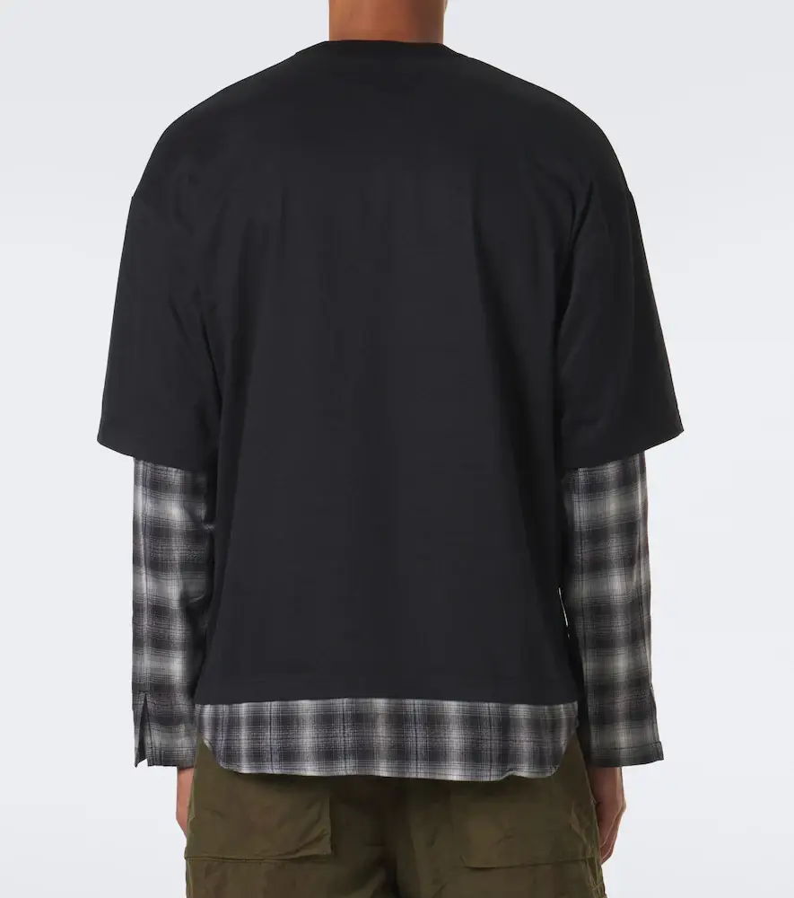 COMME des GARCONS HOMME Comme des Garçons Homme Layered checked cotton jersey T-shirt | Thumbnail 2