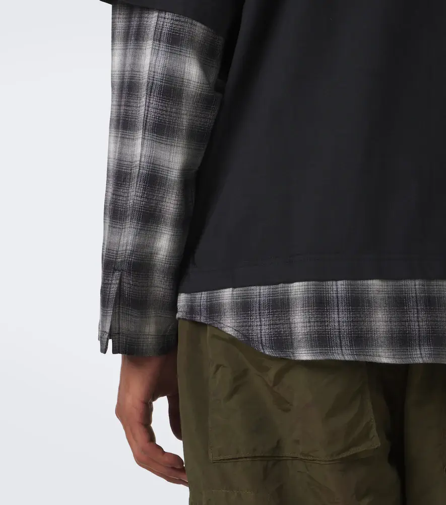COMME des GARCONS HOMME Comme des Garçons Homme Layered checked cotton jersey T-shirt | Thumbnail 4