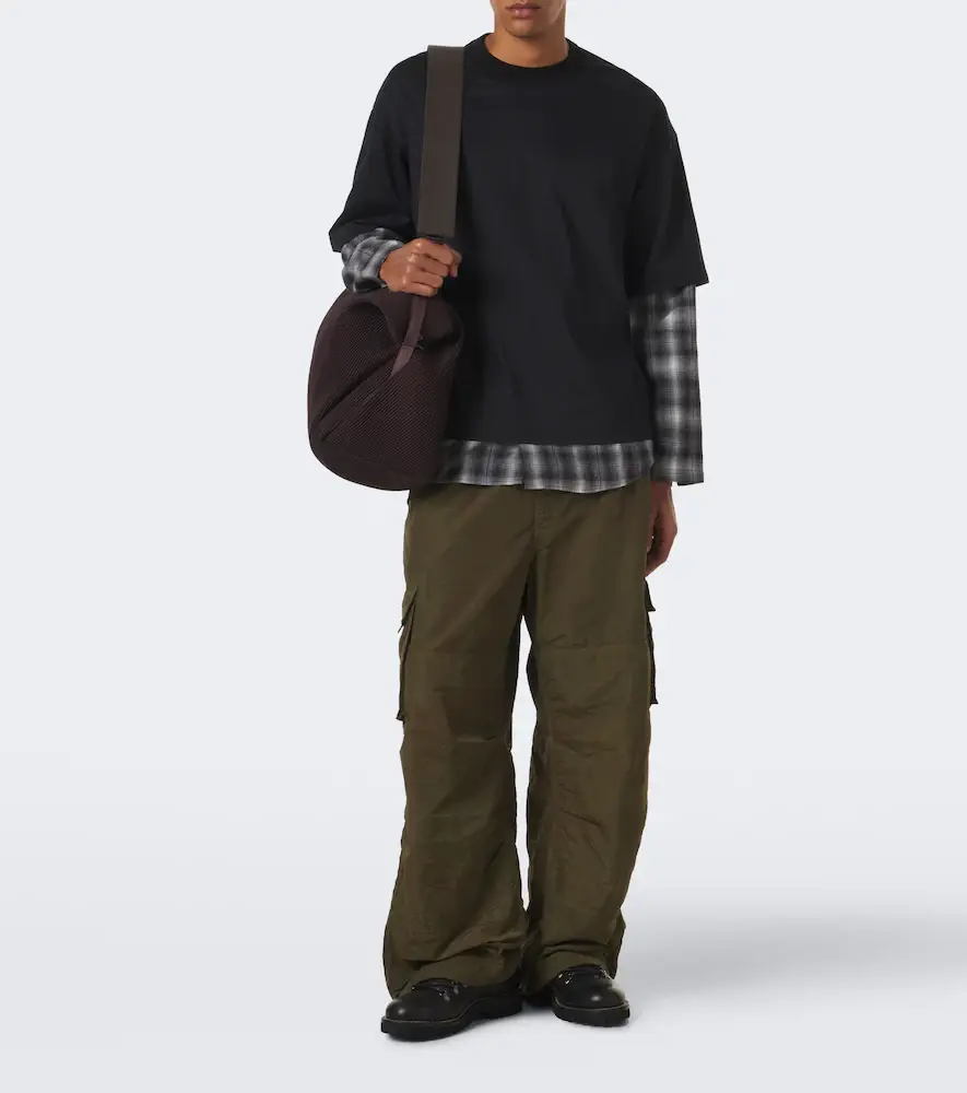 COMME des GARCONS HOMME Comme des Garçons Homme Layered checked cotton jersey T-shirt | Thumbnail 5