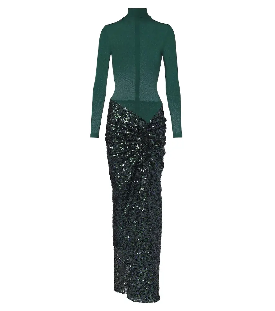 Gathered sequined gown Gathered sequined gown