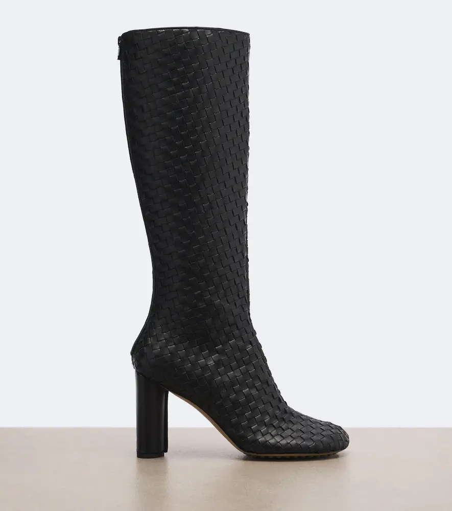 Bottega Veneta Cherry Intrecciato leather knee-high boots | Thumbnail 3 Bottega Veneta Cherry Intrecciato leather knee-high boots | Thumbnail 3