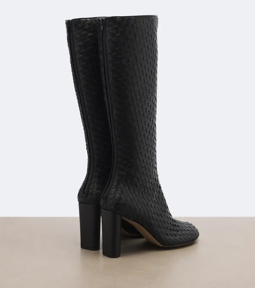 Bottega Veneta Cherry Intrecciato leather knee-high boots | Thumbnail 4 Bottega Veneta Cherry Intrecciato leather knee-high boots | Thumbnail 4