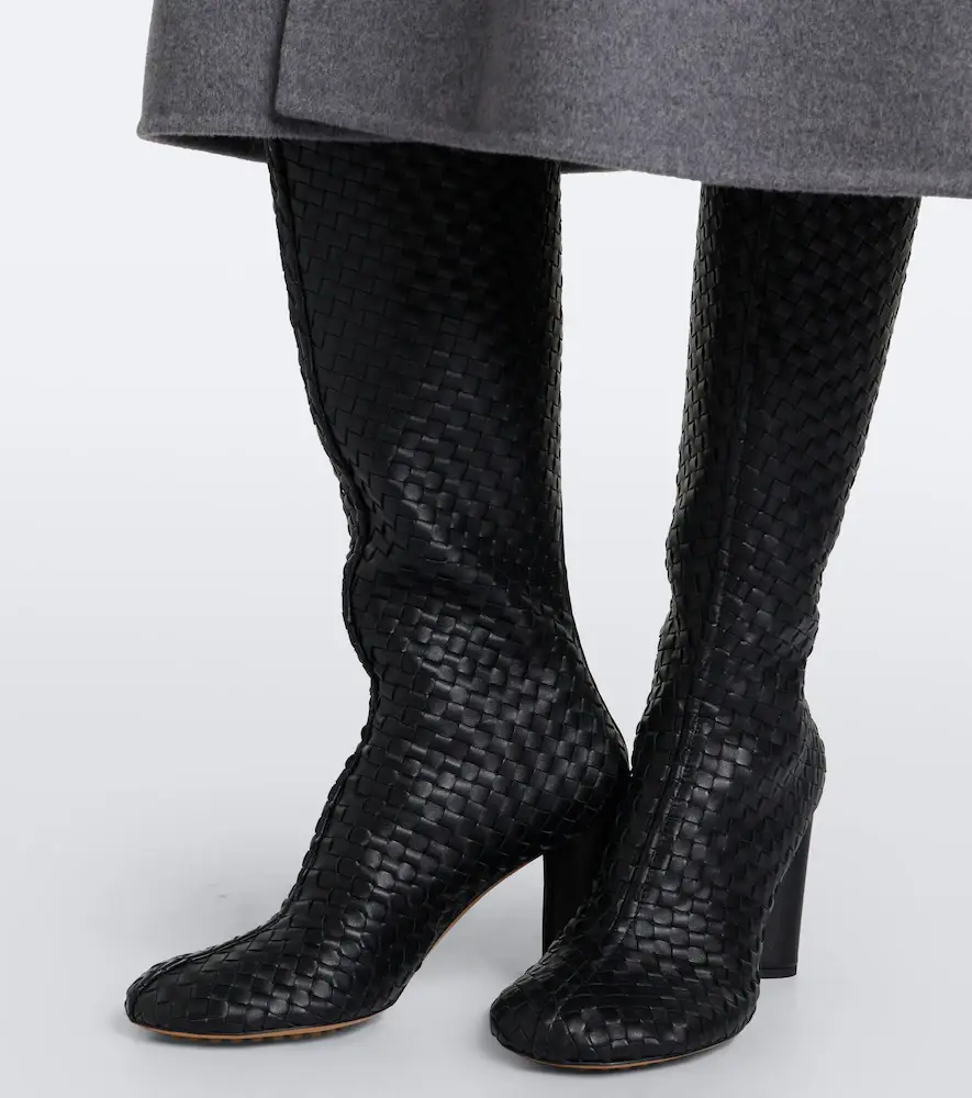 Bottega Veneta Cherry Intrecciato leather knee-high boots | Thumbnail 5 Bottega Veneta Cherry Intrecciato leather knee-high boots | Thumbnail 5