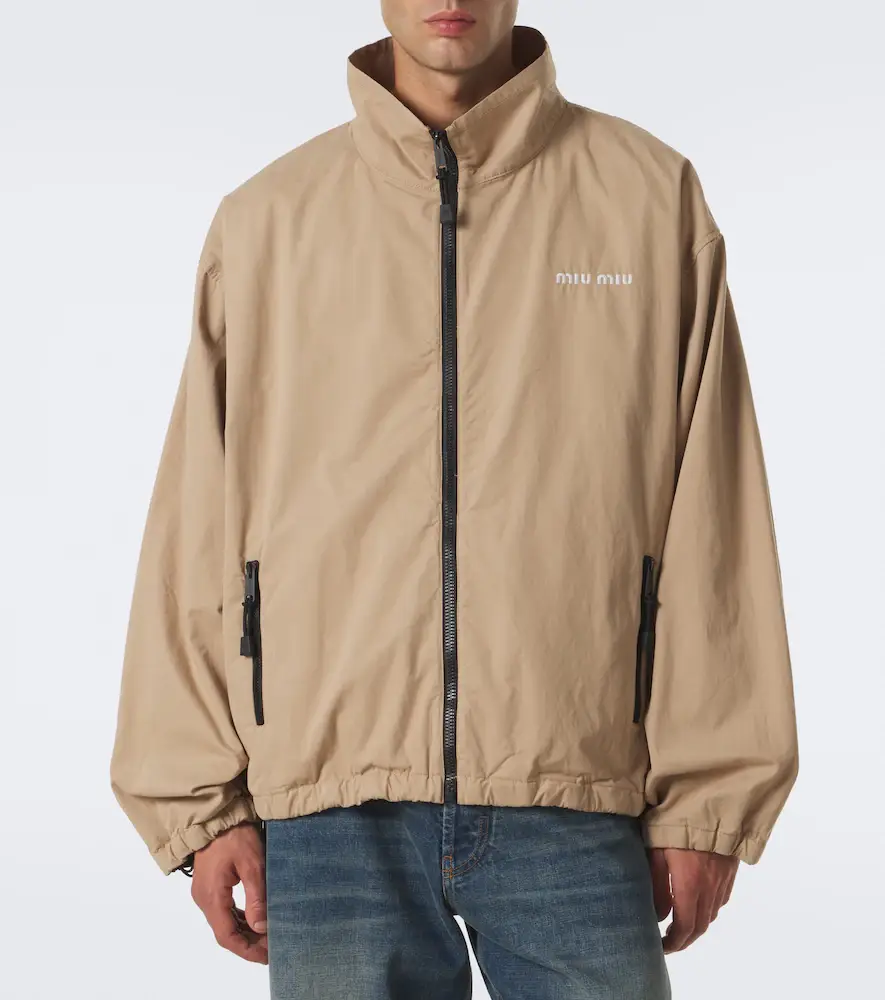 Miu Miu Cotton gabardine blouson jacket | Thumbnail 2 Miu Miu Cotton gabardine blouson jacket | Thumbnail 2