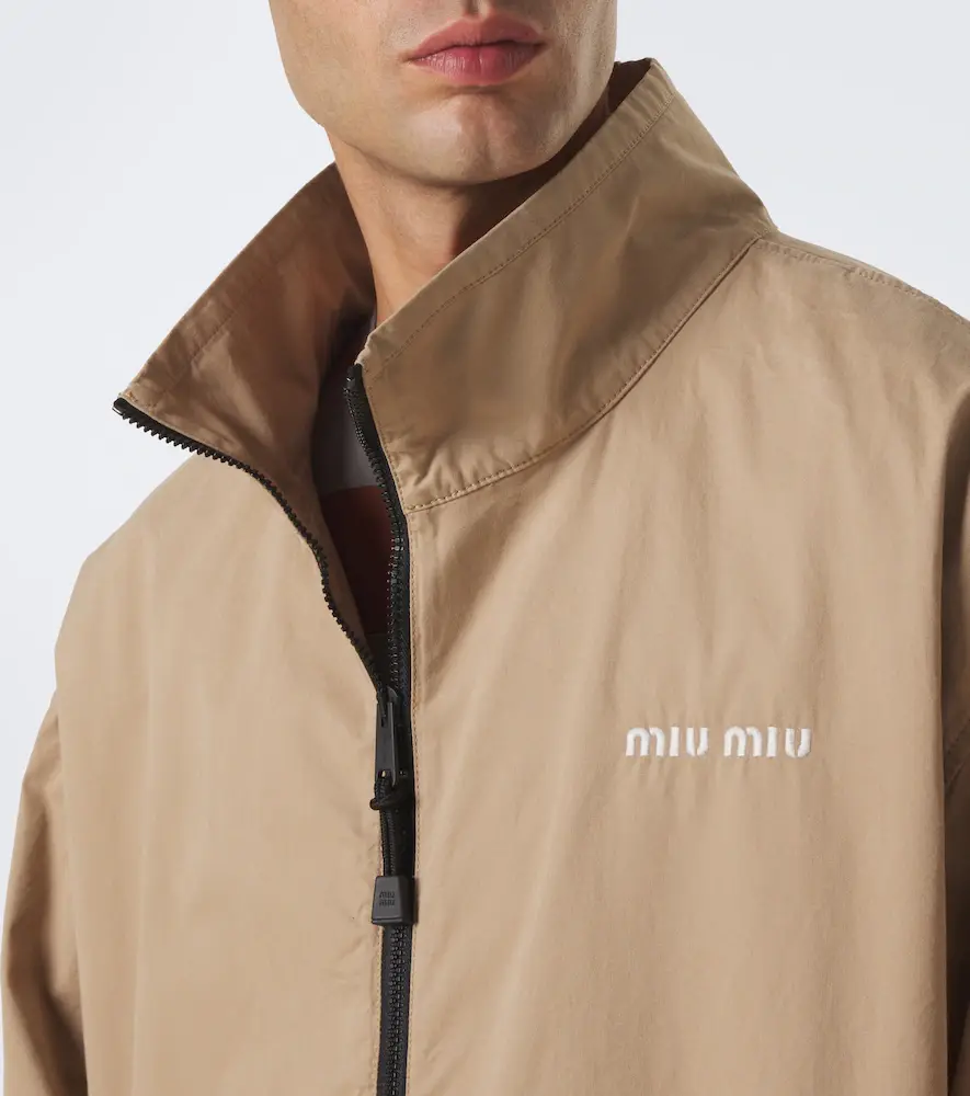 Miu Miu Cotton gabardine blouson jacket | Thumbnail 3 Miu Miu Cotton gabardine blouson jacket | Thumbnail 3
