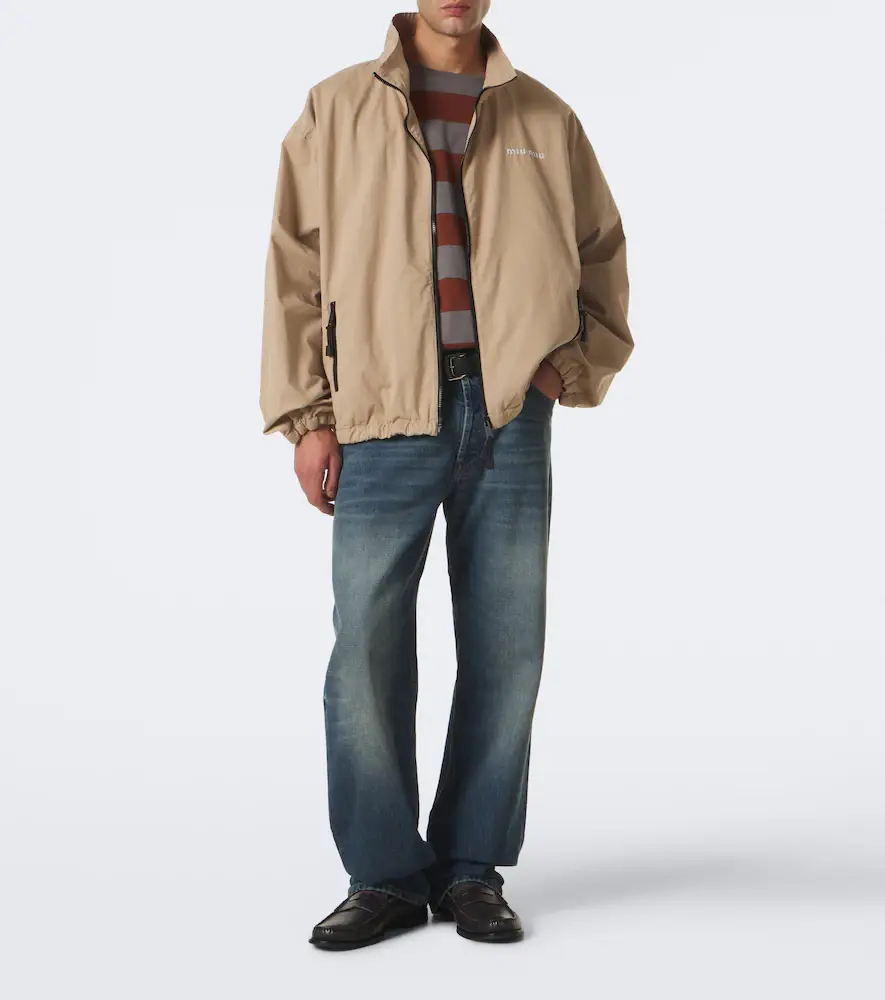 Miu Miu Cotton gabardine blouson jacket | Thumbnail 5 Miu Miu Cotton gabardine blouson jacket | Thumbnail 5