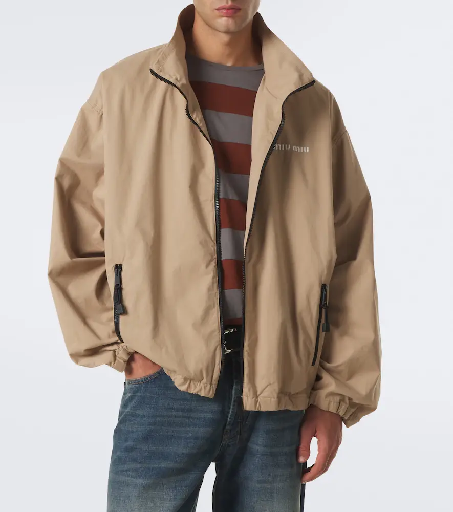 Miu Miu Cotton gabardine blouson jacket | Thumbnail 6 Miu Miu Cotton gabardine blouson jacket | Thumbnail 6