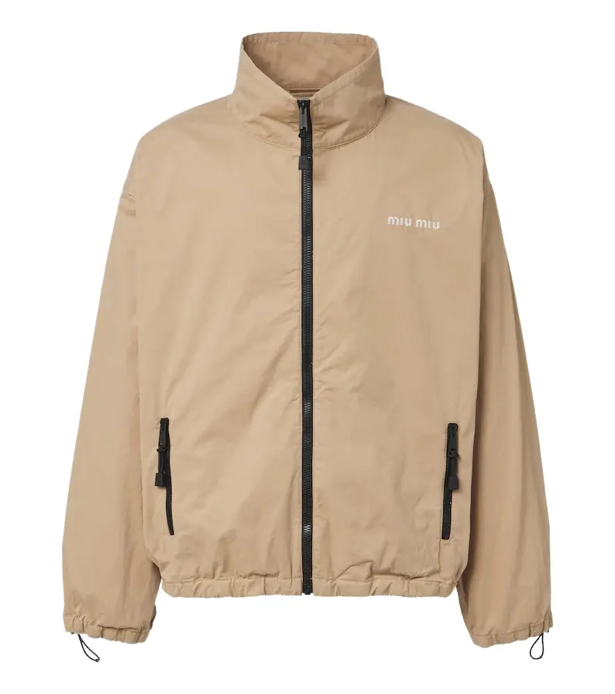 Cotton gabardine blouson jacket