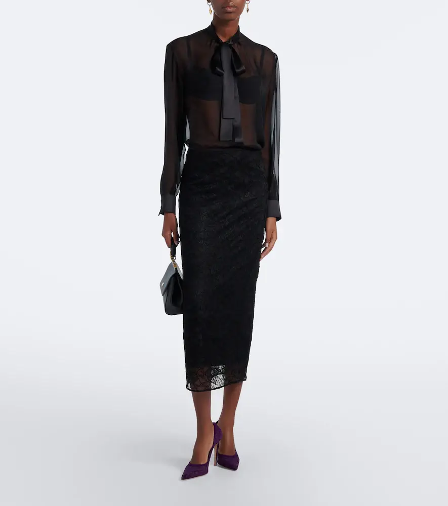 Gianvito Rossi Claudia suede-trimmed lace pumps | Thumbnail 5 Gianvito Rossi Claudia suede-trimmed lace pumps | Thumbnail 5