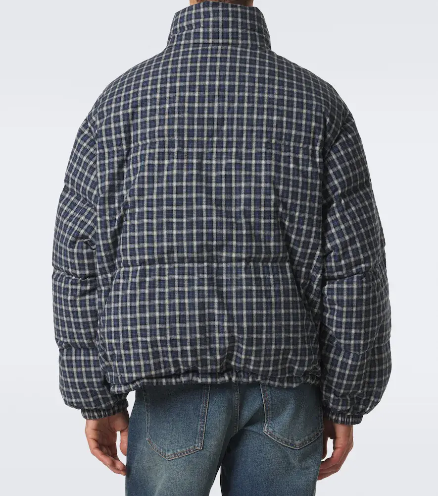 Miu Miu Reversible cotton flannel down jacket | Thumbnail 3