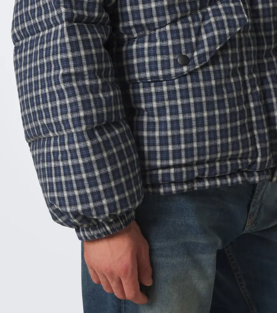 Miu Miu Reversible cotton flannel down jacket | Thumbnail 4