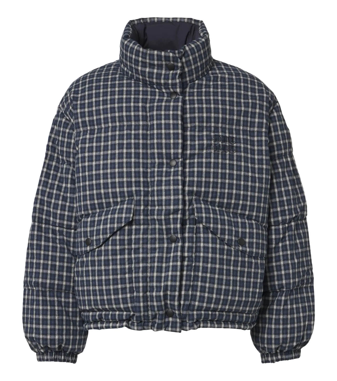 Miu Miu Reversible cotton flannel down jacket