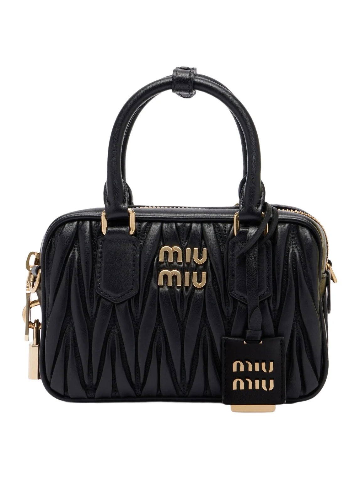 Miu Miu Arcadie matelassé leather top-handle bag
